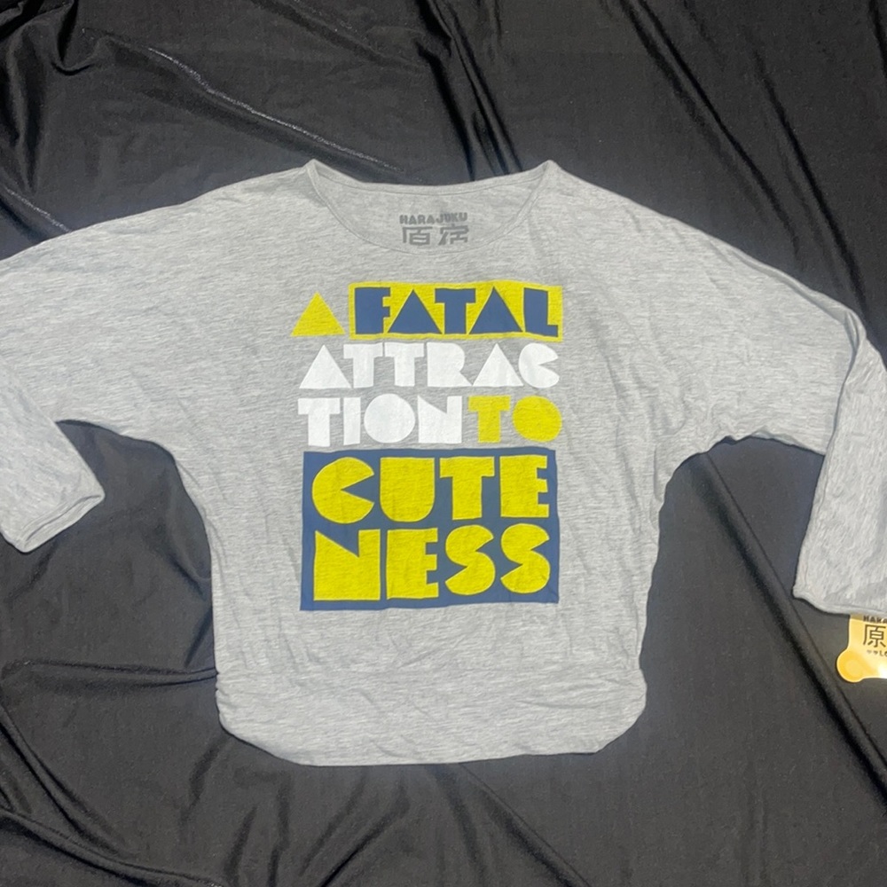 New Young Little Girls Harajuku Lovers 3/4 Sleeve Fatal Attraction Shirts Top 10